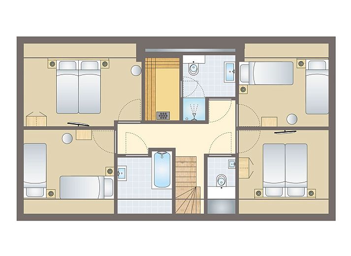 Aelderholt 10-person bungalow in Aalden, Drenthe with sunny terrace and spacious garden.