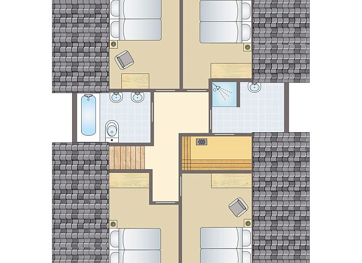 Aelderholt 10-Personen-Bungalow 10EL1 in Aalden, Drenthe, mit grossem Garten und Terrasse.