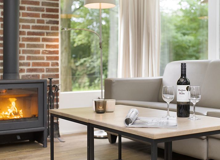 Comfortabele slaapkamer in Aelderholt 2-persoons bungalow 2C in Aalden, Drenthe met tweepersoonsbed.