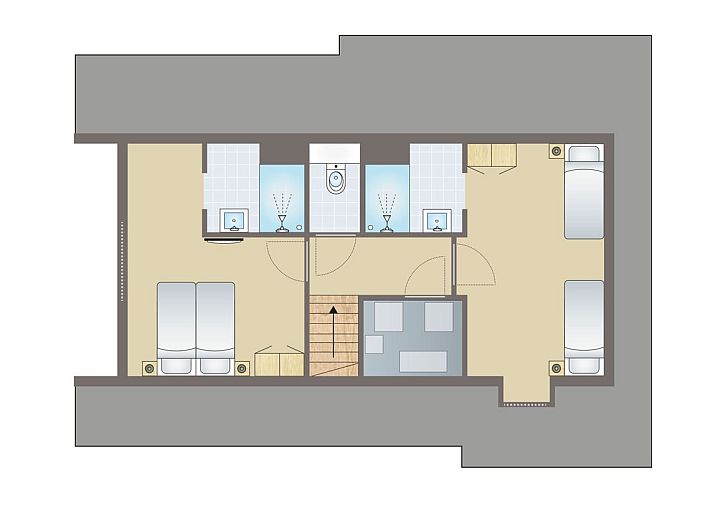 Wellness badkamer in PUUR Exloo vakantiehuis in Exloo, Drenthe met luxe sauna en moderne inrichting.