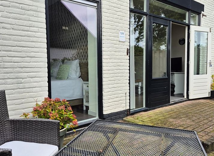 Attractive bedroom in Holiday Home in Dalerveen, Southeast Drenthe, with views of green surroundings and stylish furnishings.