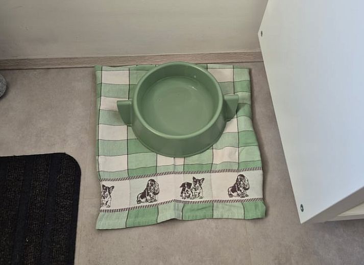 Modernes Badezimmer in Cottage in Dalerveen, Ferienhaus in Sued-Ost-Drenthe mit stilvollem Waschbecken und beleuchtetem Spiegel.