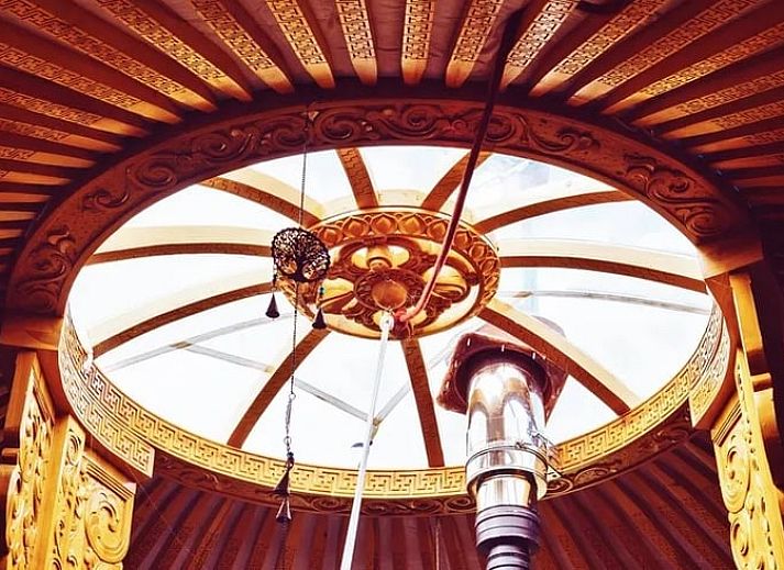 Einzigartige Jurte im Ferienhaus in Emmen, Suedost-Drenthe, mit natuerlicher Umgebung.