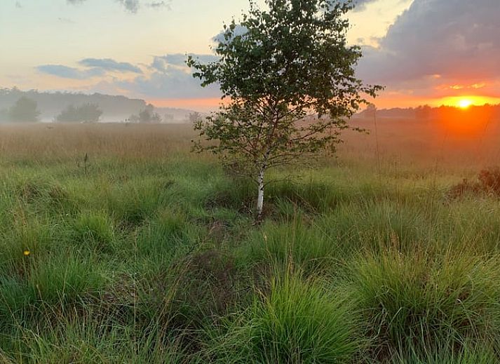 Gemuetliche Sitzecke mit Holzofen in Cottage in Geesbrug, Ferienhaus in Geesbrug, Drenthe.