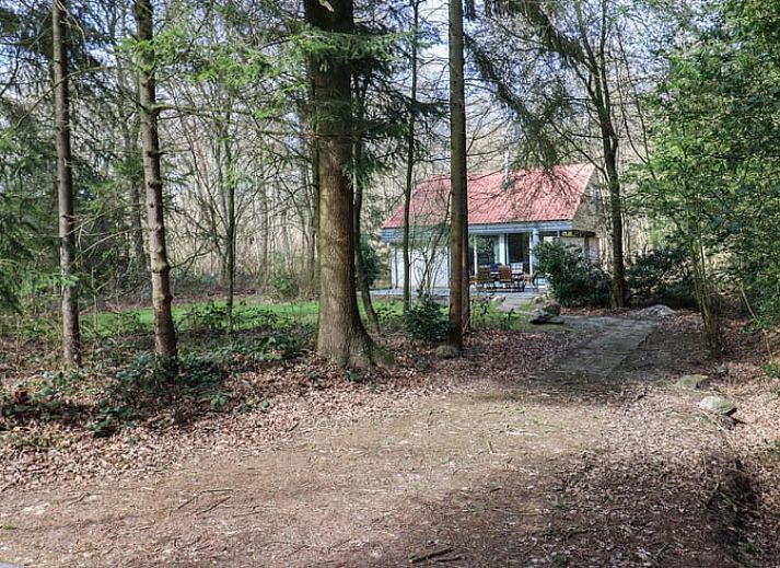Geraeumige Kueche und Essbereich im Ferienhaus in Geesbrug, Drenthe mit Blick auf den Garten.