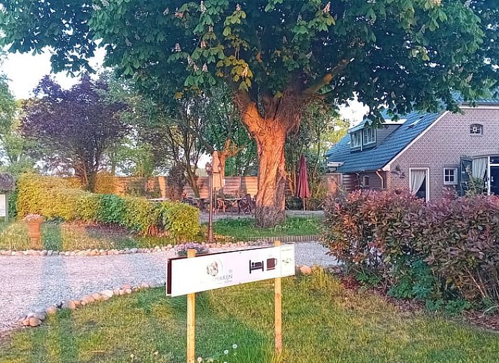 Gezellige woonkamer in Vakantiehuisje in Stieltjeskanaal, Zuidoost Drenthe, met rustieke meubels en uitzicht op de groene omgeving.