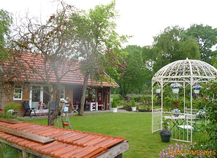 Geniessen Sie das Grillen auf dem Rasen im Ferienhaus in Nieuw-Dordrecht, Suedost-Drenthe, Drenthe.