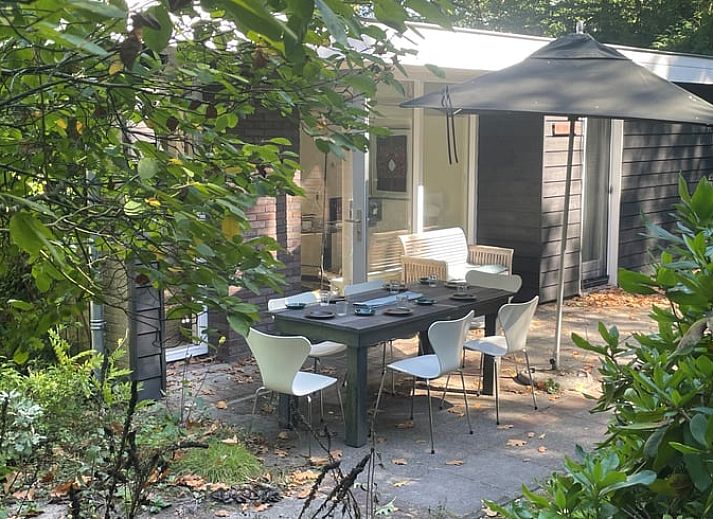 Geniet van de rust op het terras van Vakantiehuisje in Doldersum, gelegen in het groene Zuidwest Drenthe. Perfect voor ontspanning in de natuur.