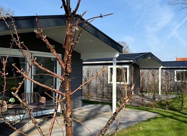 Geniet van de ochtendzon op de veranda van Huisje in Doldersum, vakantiehuis in Zuidwest Drenthe.
