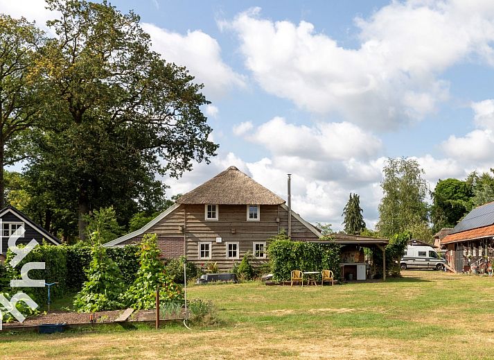 Ferienhaus DG053 in Diever, Drenthe mit Reetdach und grossem Garten.