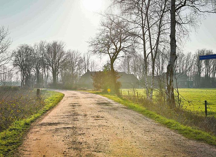 Spacious garden at DG1415, vacation home in Zuidwolde, surrounded by nature.