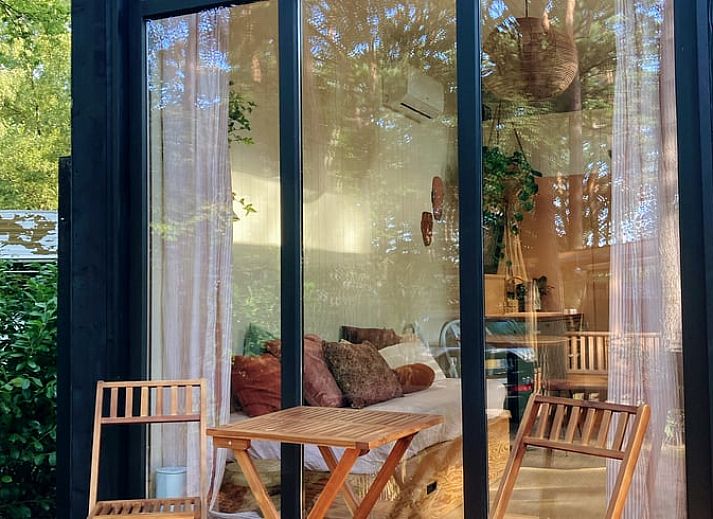 Ferienhaus in Zuidwolde, ein gemuetliches Ferienhaus im Suedwesten von Drenthe, mit einer sonnigen Terrasse und umgeben von gruener Natur.