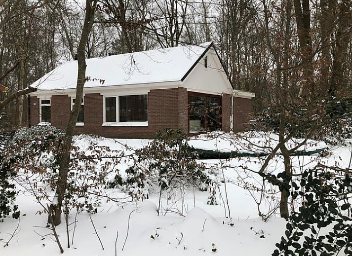 Sfeervolle slaapkamer in Vakantiehuisje in Ruinen, Zuidwest Drenthe, met tweepersoonsbed en warme inrichting.