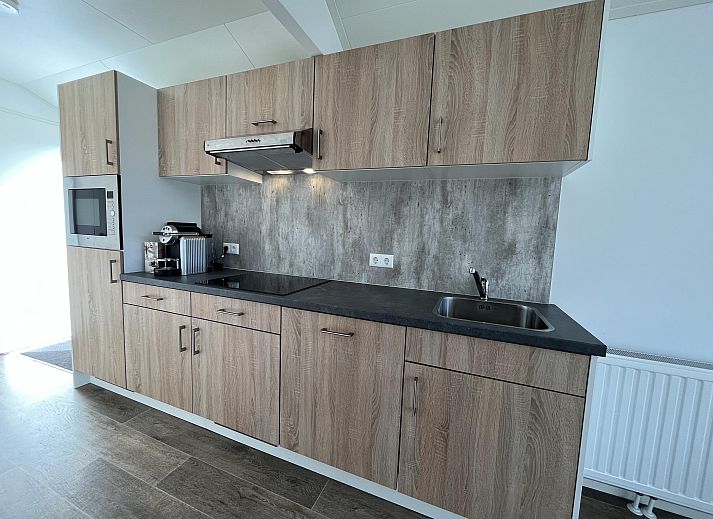 Detached house in Ruinen, Southwest Drenthe, vacation home with modern architecture and green garden by the water.