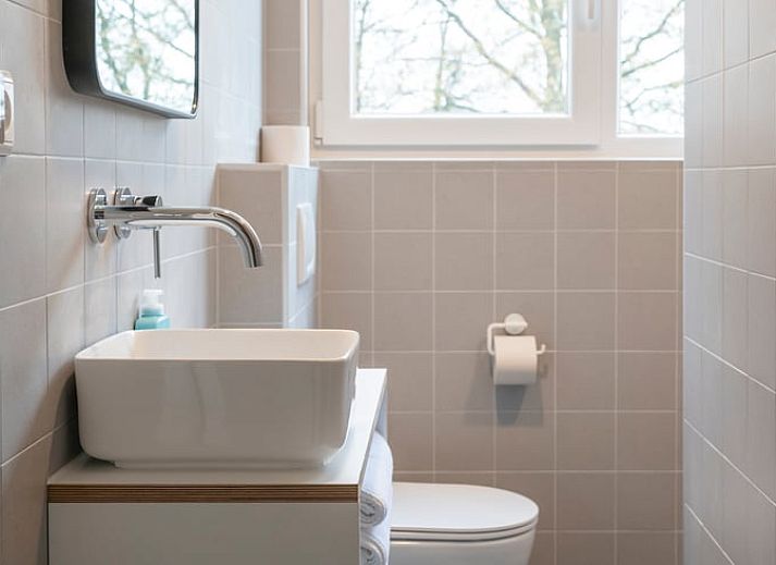 Ruim terras met picknicktafel en stoelen bij Vakantiehuisje in Dwingeloo, Zuidwest Drenthe.