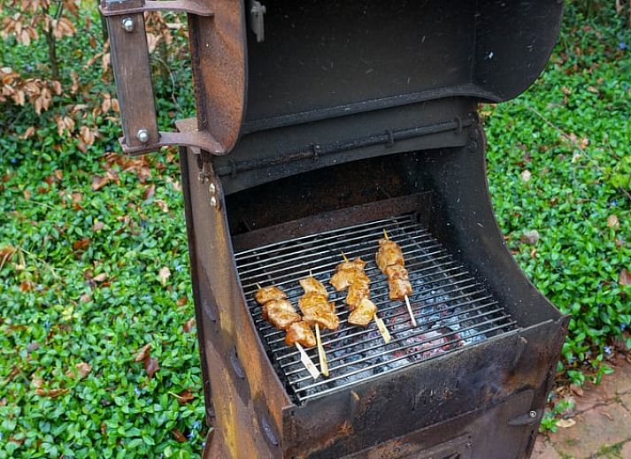 Ruim terras met picknicktafel en stoelen bij Vakantiehuisje in Dwingeloo, Zuidwest Drenthe.