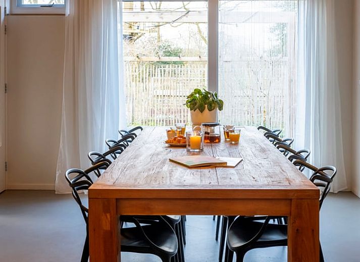 Gezellige zithoek in Vakantiehuis in Dwingeloo, Zuidwest Drenthe, met comfortabele bank en decoratieve kussens.