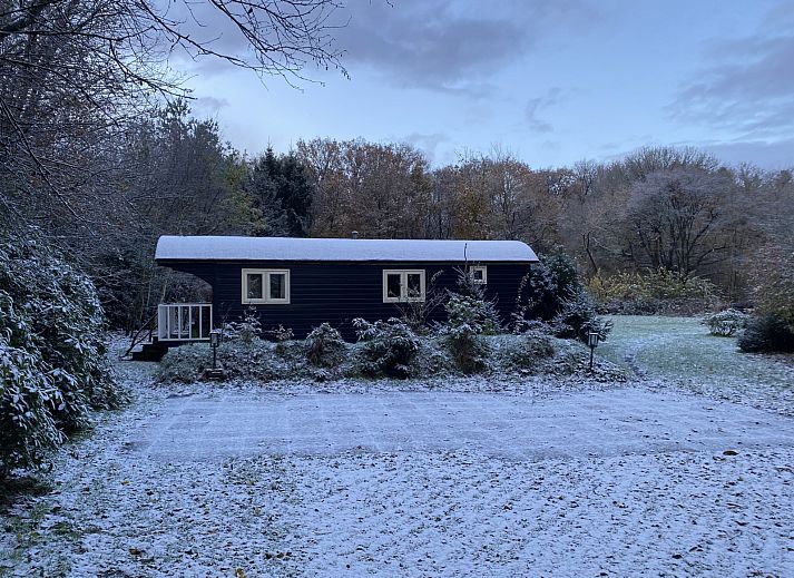 Geraeumige Terrasse des Ferienhauses DG1584 in Dwingeloo, Suedwest-Drenthe, ideal zum Entspannen.