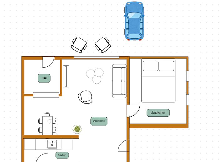 Stilvolles Badezimmer im Ferienhaus in Dwingeloo, Suedwest-Drenthe mit luxurioeser Dusche und Doppelwaschbecken.