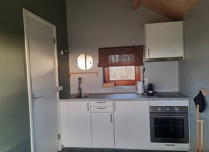 Geniessen Sie die ruhige Umgebung des Ferienhauses in Ruinerwold, Suedwest-Drenthe, mit einem einladenden Whirlpool und einer schoenen Aussicht auf die Natur.