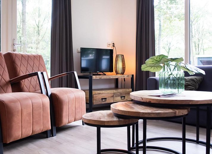 De Ganzenpoel chalet in Zorgvlied, Zuidwest Drenthe, omgeven door groene natuur en rustieke charme.