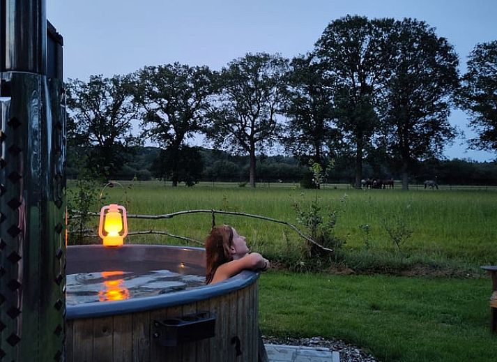 Cozy living room in Holiday Home in Vledder, Southwest Drenthe, with modern furnishings.