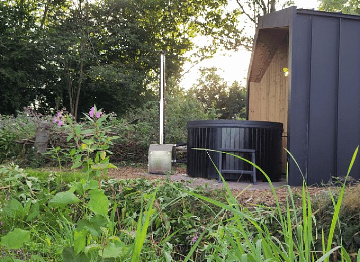 Vacation home in Vledder with veranda surrounded by nature in Southwest Drenthe.