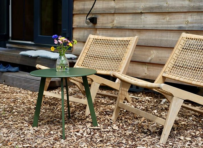 Gemuetliches Wohnzimmer von Huisje in Vledder, Ferienhaus in Suedwest-Drenthe mit Holzofen.
