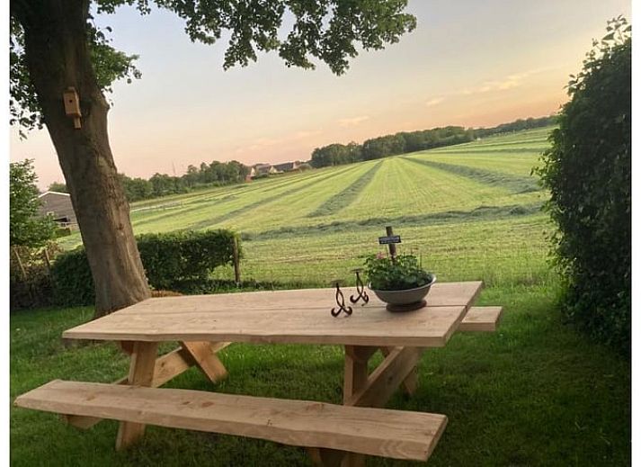 Speeltuin met glijbaan bij Vakantiehuisje in Wapse, ideaal voor kinderen in Zuidwest Drenthe.