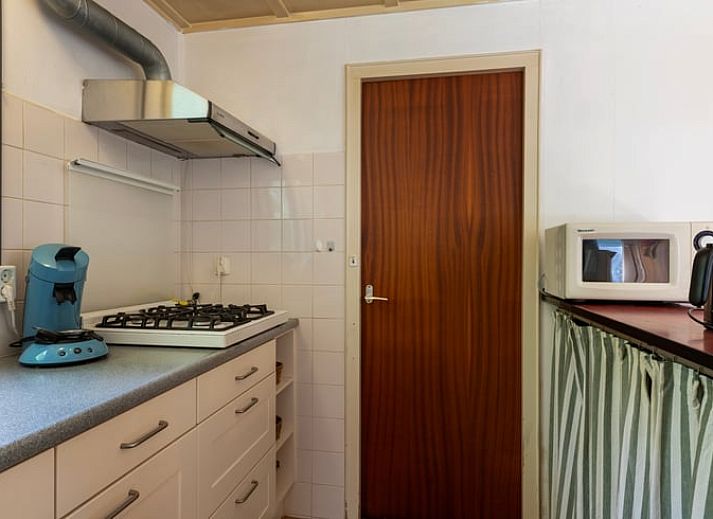 Veranda des Ferienhauses in Wateren, Westerveld mit Blick auf die umliegende Landschaft im Suedwesten von Drenthe.