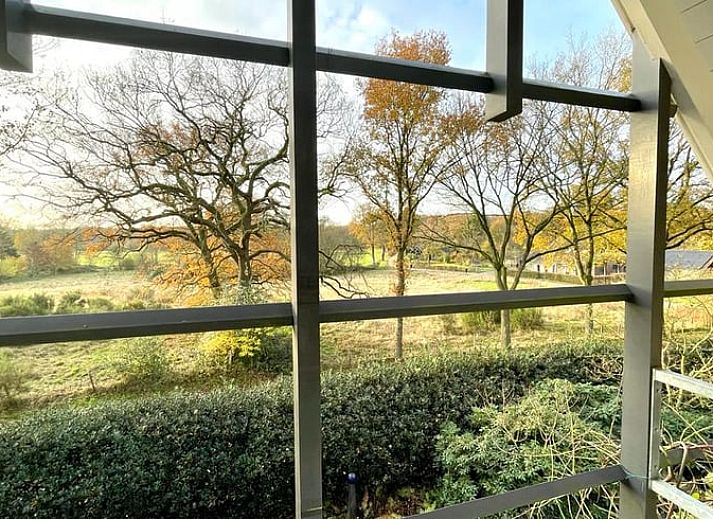 Ferienhaus in Uffelte, Suedwest-Drenthe, versteckt in der Herbstlandschaft, Ferienhaus inmitten der Natur.