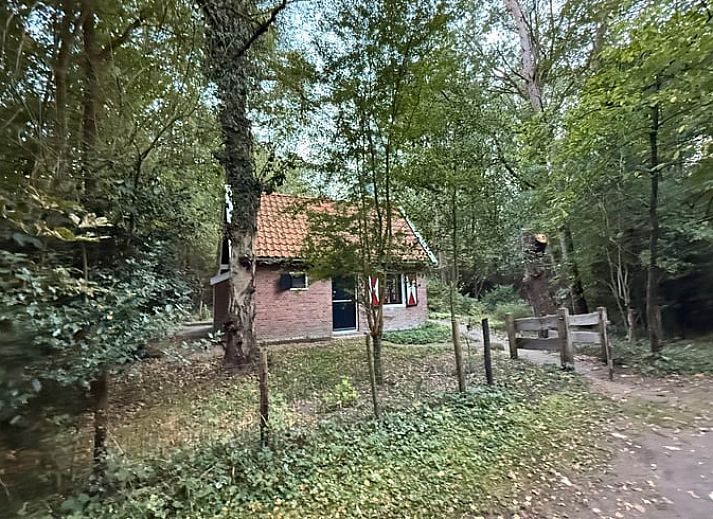 Aussenbereich mit Sitzgelegenheiten im Ferienhaus in Uffelte, ideal fuer einen entspannten Aufenthalt in Drenthe.