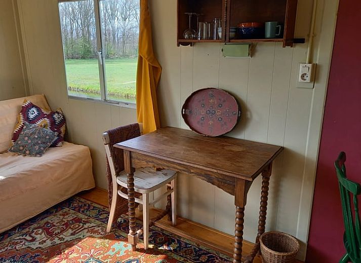 Ferienhaus in Elim, Suedwest-Drenthe, Ferienhaus mit gemuetlicher Veranda und gruenem Garten.