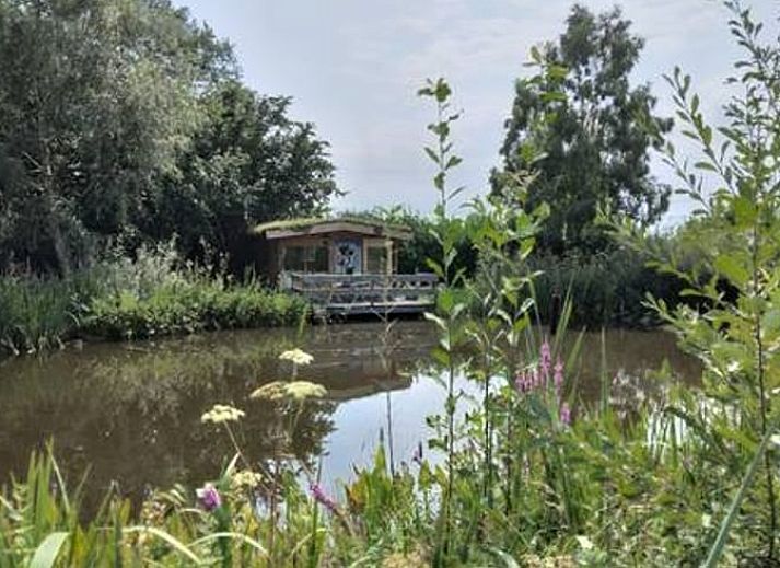 Ferienhaus in Elim, umgeben von gruener Natur und einem Teich, in Suedwest-Drenthe gelegen. Perfekter Ort fuer Ruhe und Entspannung.