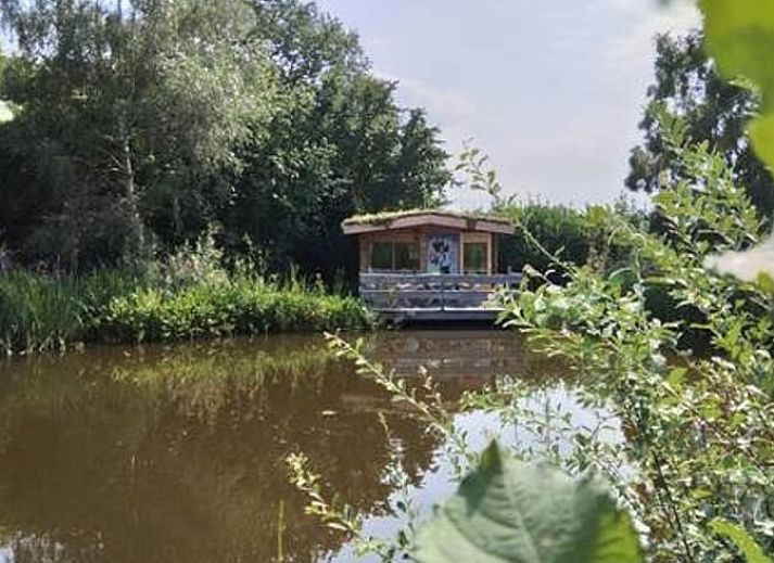 Ferienhaus in Elim, umgeben von gruener Natur und einem Teich, in Suedwest-Drenthe gelegen. Perfekter Ort fuer Ruhe und Entspannung.