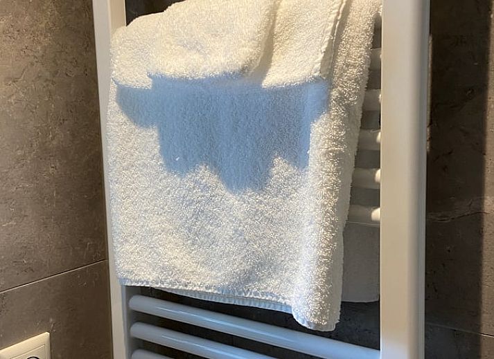 Kunstwerk met bloemen in Huisje in Elim, vakantiehuis in Elim, Zuidwest Drenthe, dat een kleurrijke en artistieke sfeer toevoegt.