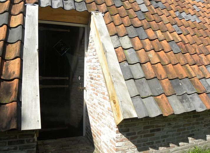 Gemuetliche Terrasse im Ferienhaus in Ansen, Suedwest-Drenthe, umgeben von Natur.