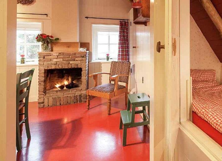 Ferienhaus DG613 in Ansen, Drenthe mit gemuetlichem Aussenbereich und Picknicktisch.