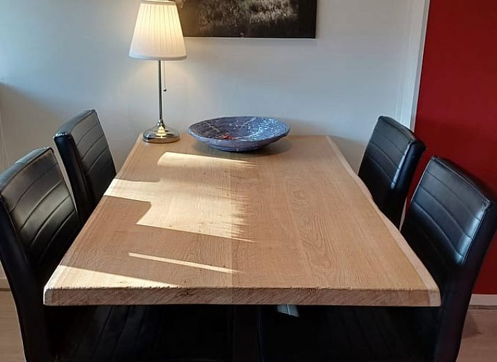 Buitenterras van Huisje in Veeningen, vakantiehuis in Zuidwest Drenthe, omgeven door natuur.