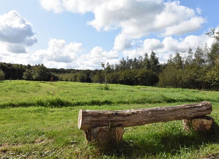 Gemuetliches Wohnzimmer des modern eingerichteten Ferienhauses in Hollandscheveld in Drenthe.