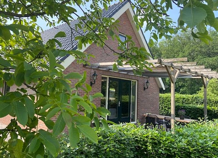 Vakantiehuisje in Hollandscheveld met groene veranda in Zuidwest Drenthe, Drenthe.