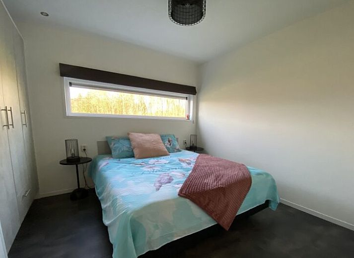 Spacious living room of detached house in Biddinghuizen, overlooking the green landscape in Eastern Flevoland, Flevoland.