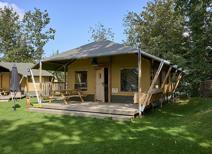 Safari Cottage in Biddinghuizen, a charming glamping lodge for 4-6 people in green Flevoland.