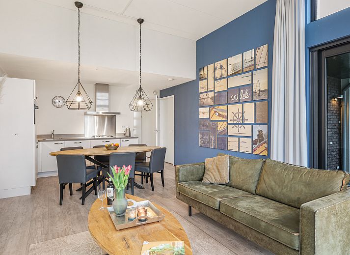 Grundriss der 6-Personen-Villa "Waterparc Veluwemeer" in Biddinghuizen. Komfortables Ferienhaus in Flevoland mit grosszuegigem Innenbereich und Terrasse.