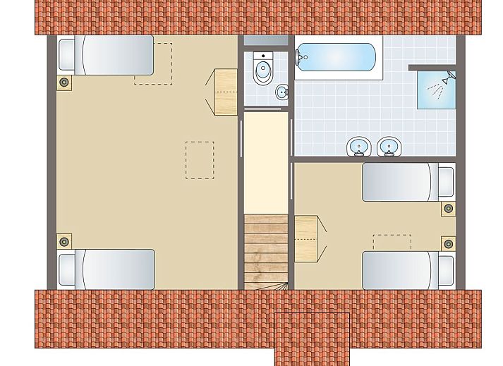 Waterparc Veluwemeer 6-Personen-Villa in Biddinghuizen mit grossem Garten und Terrasse.