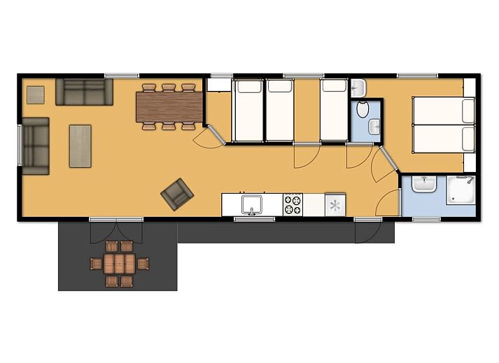 Guest house 2202112 - Fixed travel trailer Zuidelijk Flevoland - Chalet Zuiderzee