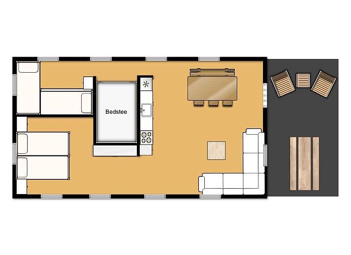Kinderen spelen aan tafel bij Safaritent de Zwaluw in Zeewolde, Zuidelijk Flevoland, sfeervol glamping verblijf.