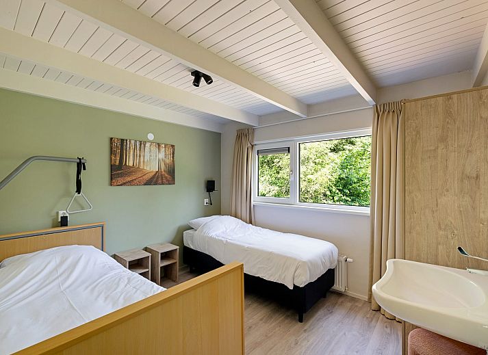 Geniet van het terras van Aangepaste bungalow de Dobbe in Appelscha, omringd door de Friese bossen in Friesland.