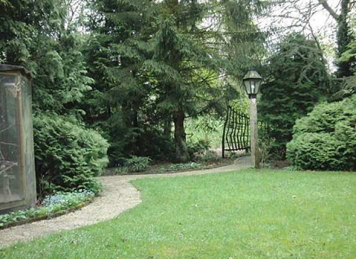 De Vlier bungalow in Appelscha, Friesland met zonnig terras en groene tuin in de Friese bossen.