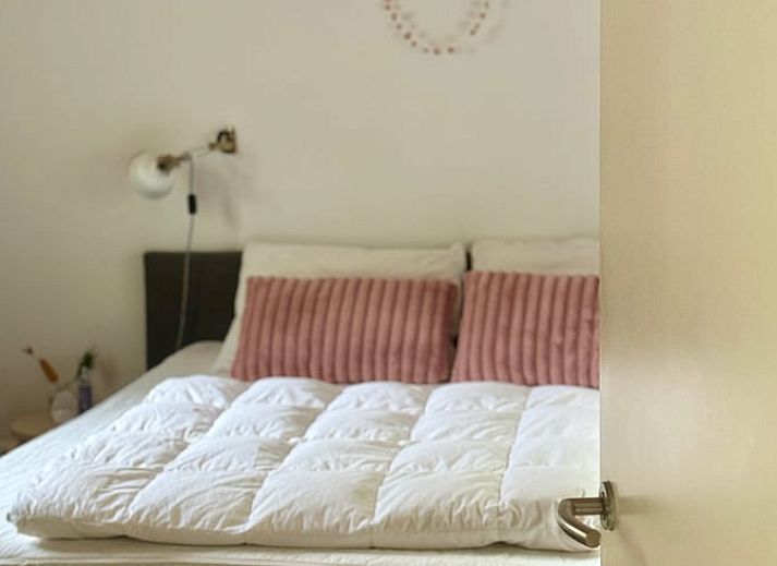 Stijlvolle kast in Huisje in Appelscha, vakantiehuis in Friese bossen, gevuld met servies.